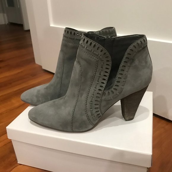 Gray Suede Vince Camuto Booties - Picture 1 of 5